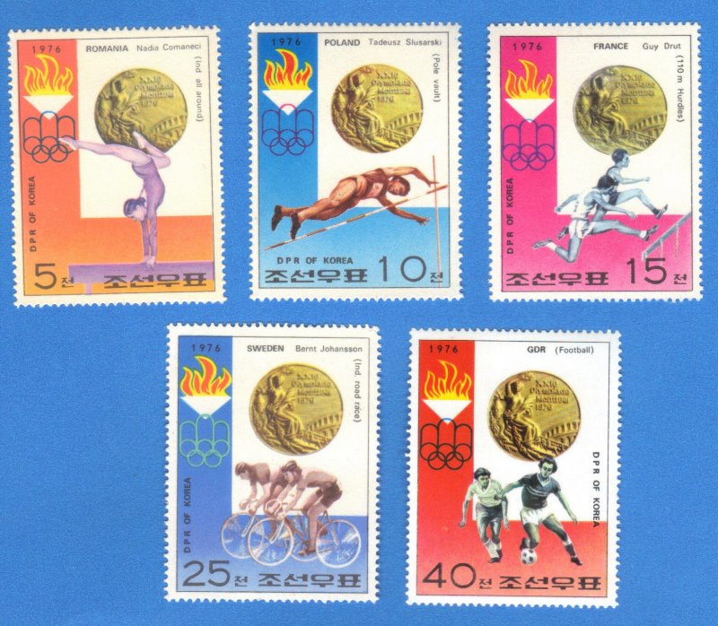 NORTH KOREA SCOTT# 1492-96  1976  **MNH**  OLYMPICS   SEE SCAN