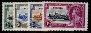 ST. LUCIA GV SG109-112, SILVER JUBILEE set, M MINT. Cat £19. 