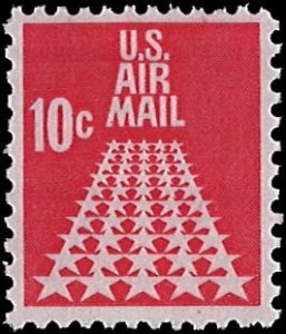 U.S. Scott # C72  1968 10c red  50 Stars Poster  mint-nh- vf