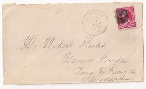 #220 on cover Hanover PA Sep 11 1890 pmk addressed Philly