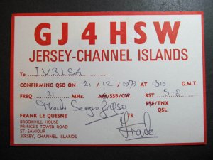 10486 Amateur Radio QSL Card JERSEY CHANNEL ISLANDS-