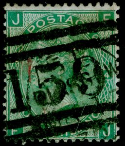 SG117, 1s green plate 4, USED. Cat £65.