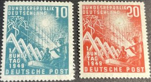 GERMANY # 665-666--MINT/HINGED*--COMPLETE SET--1949