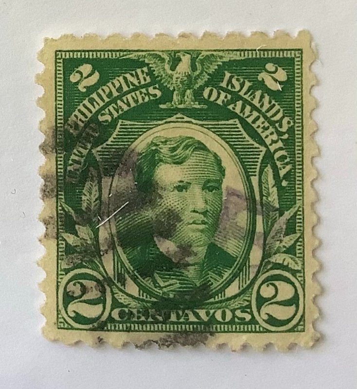 Philippines 1917 Scott 290 used - 2c,  José Rizal