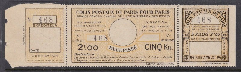 FRANCE ^^^^^BOB  Maury# CP140 MNH POSTAL PACKET( Paris for Paris)$73@sc38fr38