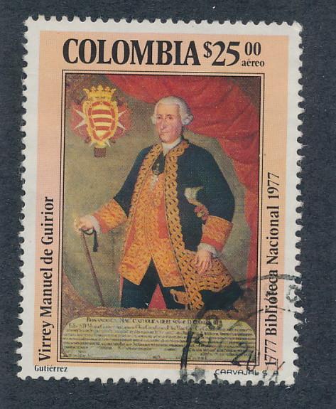 Colombia 1977 Scott C652 used - 25p,Bicent. of Ntl Library