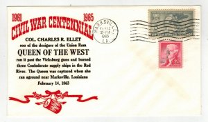 1963 CIVIL WAR CENTENNIAL MARKSVILLE LOUISIANA THE QUEEN OF THE WEST SHIP