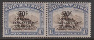 KUT Overprints on 1941 South Africa Pairs Mint