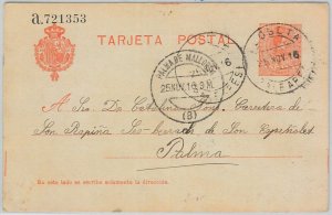 65963 - SPAIN España - POSTAL STATIONERY CARD entero postal - from LLOSETA 1916