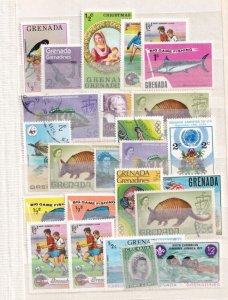 SA22g Grenada various selection of mint and used stamps