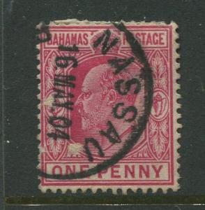 Bahamas -Scott 37 - Definitive - KEVII -1902 - FU - Single 1p Stamp