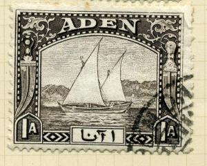 ADEN;    1937 early Dow issue fine used value 1a.  