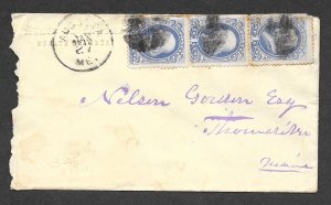 #156 Strip of 3, State of Maine, Senate Chamber,  Free, Insured Shipping