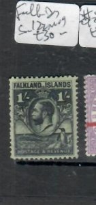 FALKLAND  ISLANDS KGV 1/-    SG 122  MOG      P0309H