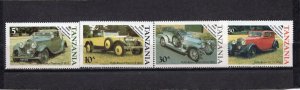 TANZANIA 1985 CLASSIC AUTOS/ROLLS- ROYCE SET OF 4 STAMPS MNH