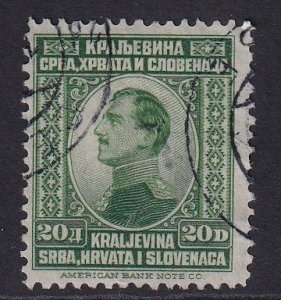 Yugoslavia   #24  used 1923  King Alexander  20d