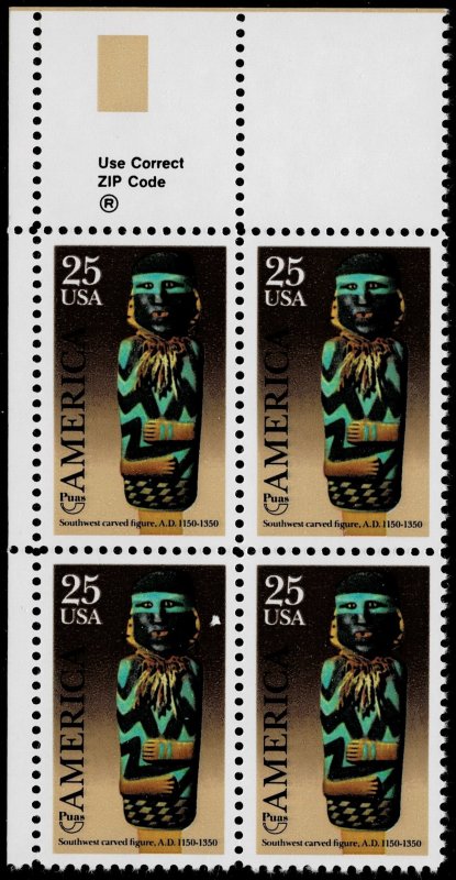 United States 2426 zip block - MNH - UL