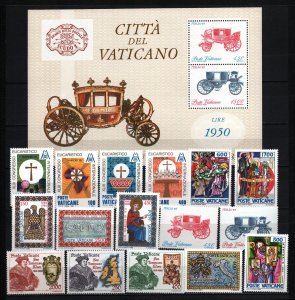 VATICAN 1985 COMPLETE YEAR SET OF 16 STAMPS & S/S MNH