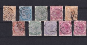 SA18k Mauritius 1870's - 1900's Queen Victoria used stamps