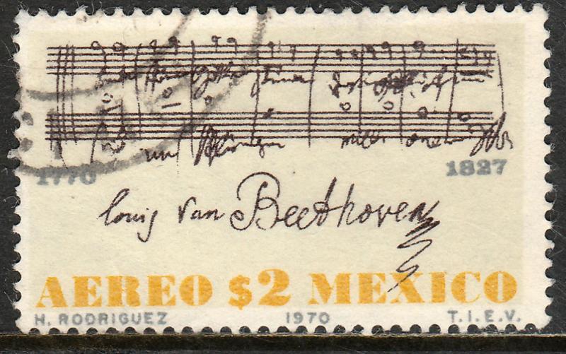 MEXICO C375 200th Anniversary birth of Beethoven Used (1185)