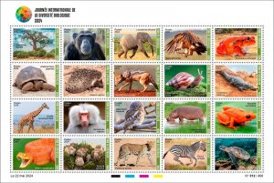 MALI 2024 20V 500F - GIRAFFE OWL FROG MUSHROOM TURTLE MONKEY BAOBAB SNAIL - MNH-