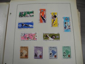 CUBA, 100s & 100s of Stamps mostly hinged on Scott pages