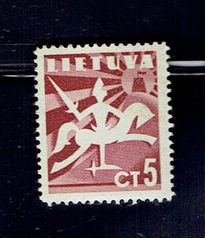 LITHUANIA SCOTT#317 1940 5c FOR FREEDOM - MH