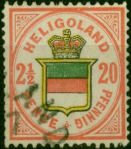 Heligoland 1888 20pf (2 1/2d) Dull Red, Pale Green & Lemon SG15b Fine Used