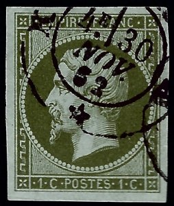 France Sc #12 Used VF SCV$80...French Stamps are Iconic!