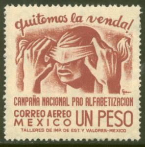 MEXICO C154, $1Peso Blindfold, Literacy Campaign MH (838)