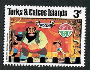 Turks and Caicos #446 Disney Mint Hinged single