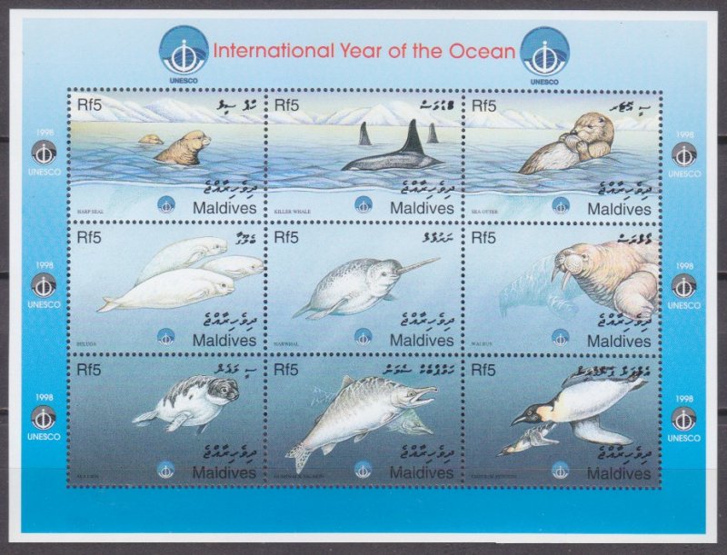 1999 Maldive Islands 3167-75KL Sea fauna 12,00 €