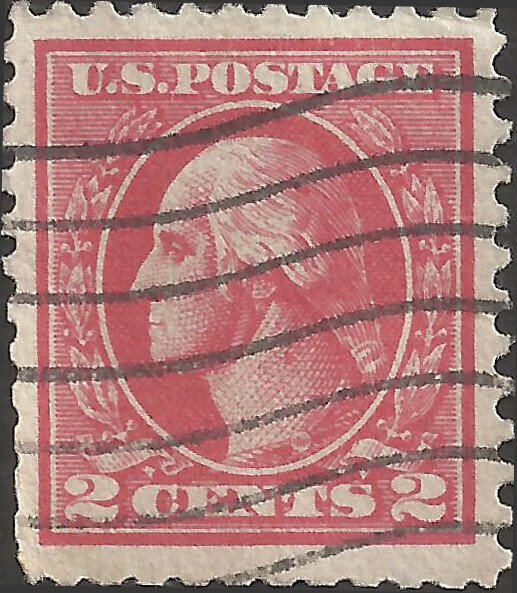 # 528B Used Dot In T of Postage Carmine George Washington