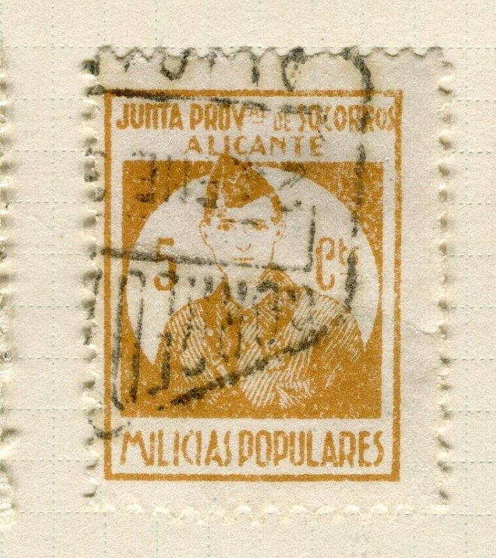 SPAIN; 1930s early Civil War period fine used Local issue, Alicante