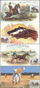 #2756-59 Sporting Horses S & T FDC Set
