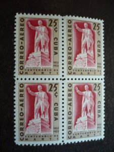 Stamps - Cuba - Scott# C79-C89 - Mint Hinged Set of 11 Airmail Stamps in Blocks