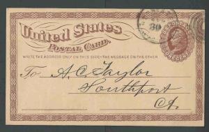 1874 PC EARLY ISSUE POSTAL CARD