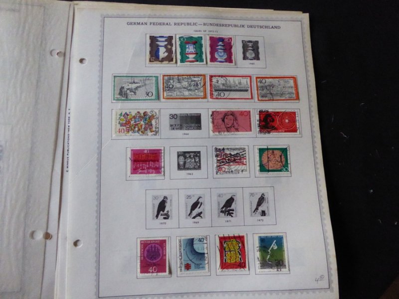 Germany 1971-1980 Stamp Collection on Album Pages