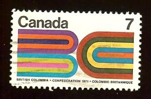 Canada #552 7c Stylized BC  - British Columbia