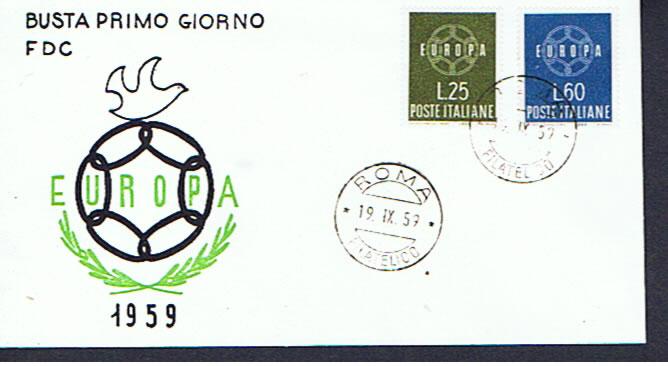 ITALY 1959 EUROPA FDC