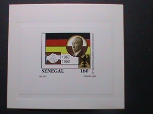 ​SENEGAL-1992 SC#1026 -25TH ANNIV: KONRAD ADENAUER-DELUXE PROOF SHEET MNH VF