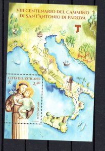 VATICAN - 2021 - M/S - 800th ANNIVERSARY OF THE PATH OF SAINT ANTONIO OF PADOVA