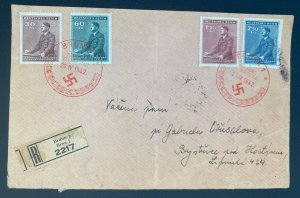 1942 Brunn Czechoslovakia Germany First Day Cover FDC Leader Anniversary