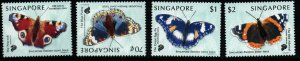 SINGAPORE SG999/1002 1999 BUTTERFLIES MNH