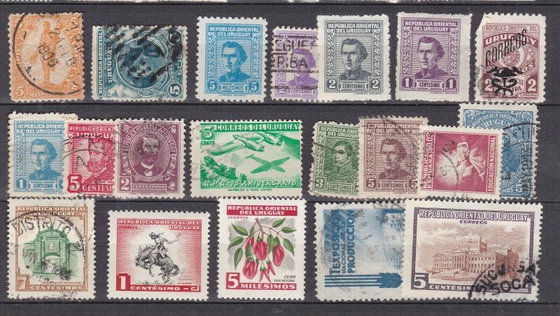 URUGUAY ^^^^   older  hinged & used   collection    $$@ cam3871uru 