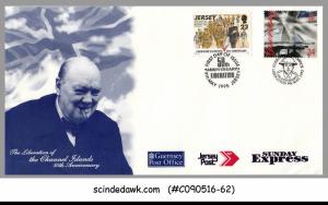 GUERNSEY / JERSEY - 1995 50th ANNIVERSARY OF LIBERATION COVER WITH CANCL.