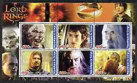 CONGO KINSHASA - 2003 - Lord of the Rings #2 - Perf 6v Sheet -MNH-Private Issue