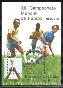 Brazil 1985 MNH Stamps Souvenir Sheet Scott 2008 Sport Football Soccer