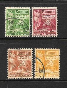  SAMOA  1921  HUT  SET 4   FU  P14x14 1/2   SG 149/52