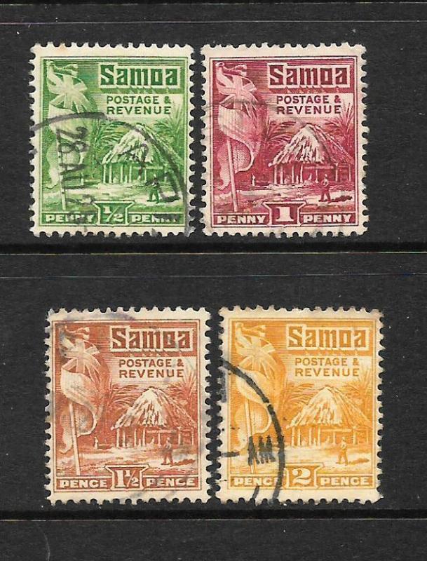  SAMOA  1921  HUT  SET 4   FU  P14x14 1/2   SG 149/52